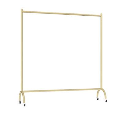 Imagem de Cabide resistente, suporte de exibição de roupas de ferro forjado, cabide móvel de estilo aberto, suporte de carga forte, dourado (80 × 40 × 155 cm)