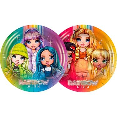 Imagem de PRATO PAPEL REDONDO 18 cm RAINBOW HIGH 12 un.