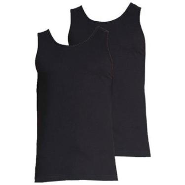 Imagem de Kit com 2 Camisetas Regata Masculina Hering 0199 Preto-Masculino