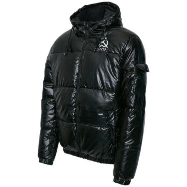 Imagem de Jaqueta Bobojaco Puffer CCCP Preta com Capuz Masculina-Masculino