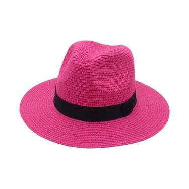 Imagem de Chapéu De Palha Panamá Com Fita Preta Para Homens E Mulheres, Estilo C
