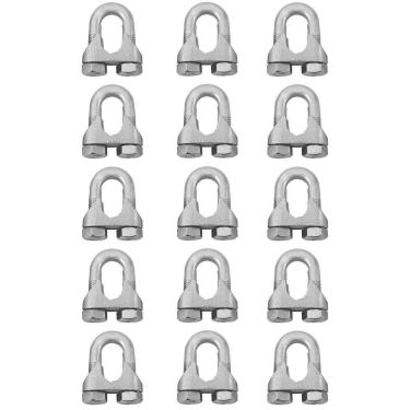 Imagem de Clips Grampo Para Cabo De Aço 5/8 1,0007 15 Unidades - Nord