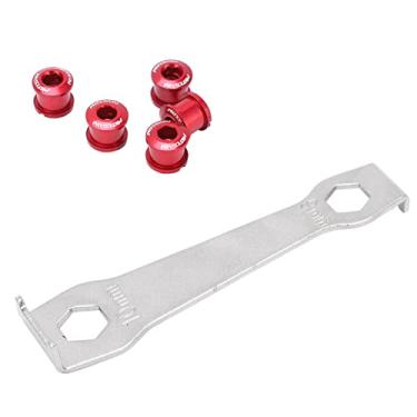 Imagem de KIMISS Parafusos de Coroa única Premium para Pedaleira, Porcas de Coroa de Liga de Alumínio Anodizado Com Resistência à Corrosão, Acabamento Fino e Cor Brilhante (#2)