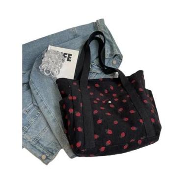 Imagem de Bolsa Tote De Corduroy De Grande Capacidade Para Mulheres, Bolsa De Om