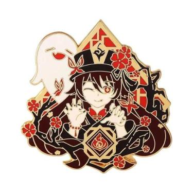 Imagem de Broches E Pins Do Jogo Anime Genshin Impact Com Figuras De Wendi, Zhon