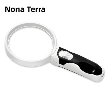 Imagem de Lupa Iluminada Jumbo Com LED Duplo, Lupa Portátil 20X Para Leitura, In