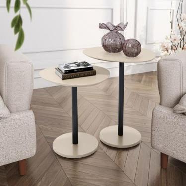 Imagem de Conjunto Mesa De Centro Para Decoração Apoio Orgânica - NoBrand, Branc