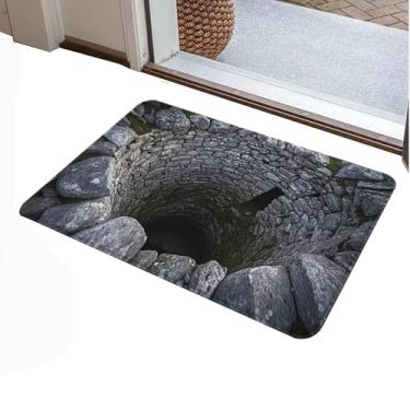 Imagem de Tapete de ilusão de furo 3D, tapete antiderrapante à prova d'água - Tapete de porta frontal com design sem fundo - para sala de estar, quarto, corredor, banheiro, cozinha, dormitório, apartamento
