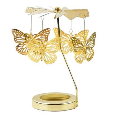 Imagem de Castiçal giratório de Natal com bandeja, exibição de decoração de casa para meditação, entrada, escritório, sala de estar, prateleira, dos namorados, festa, cozinha, casamento