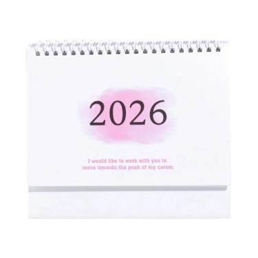 Imagem de Calendário De Mesa Portátil Dobrável 2026, Decoração Para Escritório E