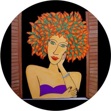 Imagem de Capa De Estepe Ecosport Aircross Arte Mulher