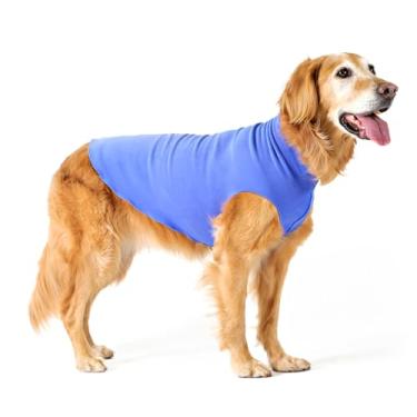 Imagem de Jaqueta de lã elástica Goldpaw para cães pequenos – Suéter quente e super macio – Colete para animais de estimação para outono e inverno – Roupas caninas feitas nos EUA – Lavável na máquina – Azul