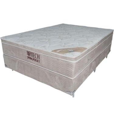 Imagem de Colchão Cama Box Casal Ortobom Spring Airtech Molas Pocket 55x138x188c