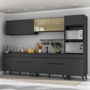 Imagem de Armário De Cozinha Completa 5 Peças Mp3689.895 Veneza Multimóveis Preto