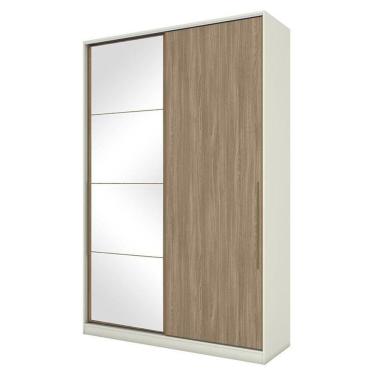 Imagem de Guarda Roupa Modulado Seletto 2 Portas Deslizantes Areiajequitibá Espelho Móveis Henn Areiajequitibá
