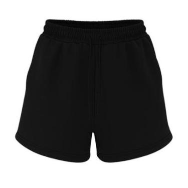 Imagem de Bermuda de Moletinho Masculina Casual com Bolsos e Cós com Elástico-Masculino