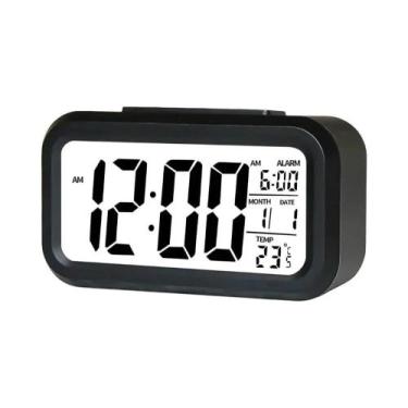 Imagem de Relógio Despertador Digital LED Pequeno E Grande Com Luz De Fundo, Fun