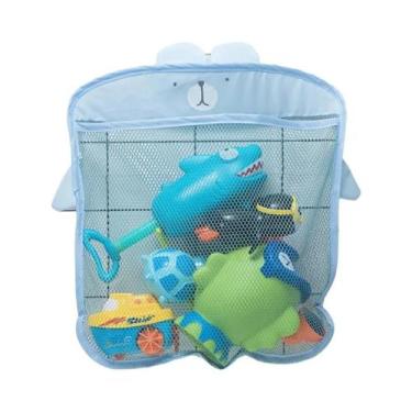 Imagem de Bolsa De Armazenamento Para Brinquedos De Banho Brancos Com Ventosas F
