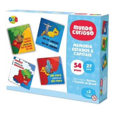 Imagem de Jogo da Memória Educativo GGB Brinquedos: Estados e Capitais do Brasil