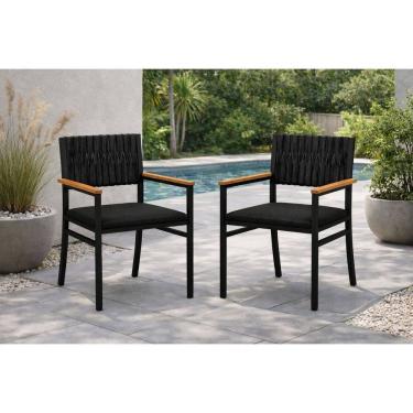 Imagem de Kit 2 cadeiras náutica com braço externa Milon -ptop- Solare