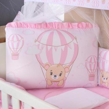 Imagem de Kit Berço Americano Almofadinhas 13 peças Bebê Menina - AVM ENXOVAIS, 