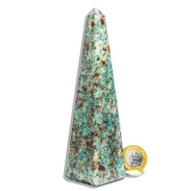 Imagem de Obelisco Amazonita Paraiba Natural 16 a 18 cm 400 a 500g - B - Cristai