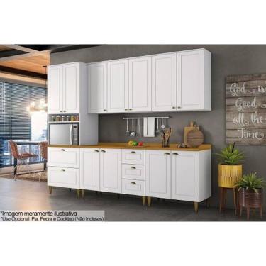 Imagem de Cozinha Modulada Henn Americana Henn 7 Peças c/ Pés C5P60 Branco