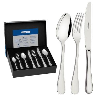 Imagem de Faqueiro Tramontina Classic Em Aço Inox Facas De Mesa Forjadas Acabamento Brilho 42 Peças