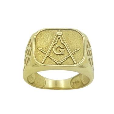 Imagem de Anel em Ouro 18K com Símbolo da Maçonaria - Design Exclusivo - Justino
