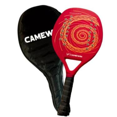 Imagem de Raquete de Beach Tennis Camewin Fibra de Carbono com Estojo Profission
