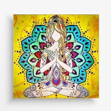 Imagem de Placa Quadro Meditação Yoga Mandala Mdf 30x42cm - ARTSIM