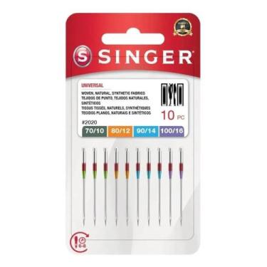 Imagem de Agulha de Máquina Singer Caseira Universal 2020 Pct C/10 un Sortidos S