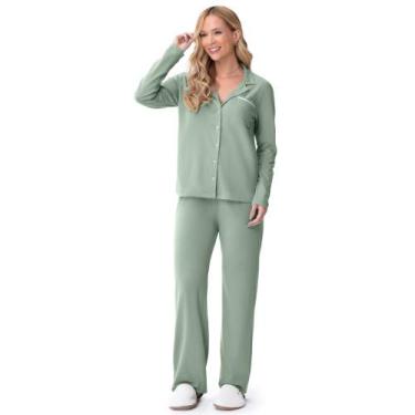 Imagem de Pijama Longo Americano Verde Grigio Zee Rucci, GG