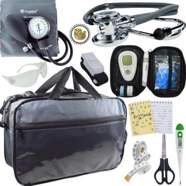 Imagem de Kit Enfermagem + Aparelho Medidor Glicose Completo Premium - Love Saud