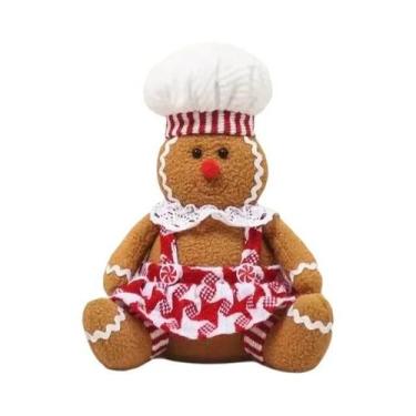 Imagem de Adorável Boneco De Gengibre Telescópico De Natal Com Chapéu De Chef, F