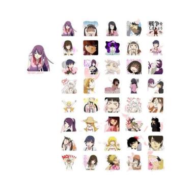 Imagem de Adesivos Autoadesivos Anime Monogatari 40 Peças Para Geladeiras, Espel