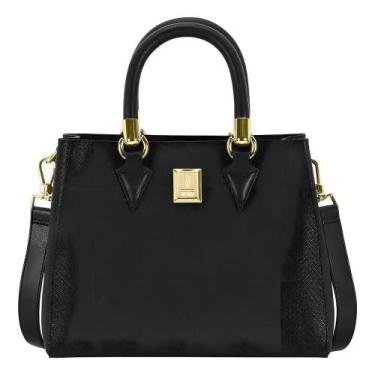 Imagem de Bolsa Vizzano Napa Calf Preta Transversal Feminina -, Preto, UN
