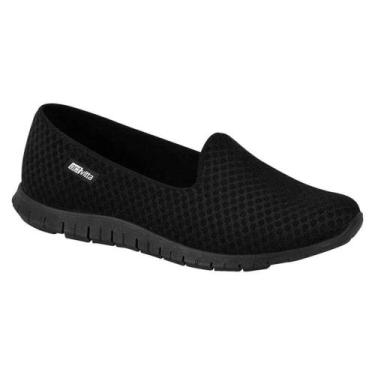 Imagem de Tênis Activitta Feminino Lycra Conforto Preto-Preto 4202500, 38, Preto