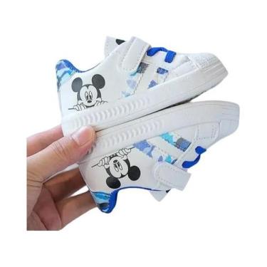 Imagem de Tênis Casuais Brancos Disney Para Bebês Meninos E Meninas, Mickey Mous