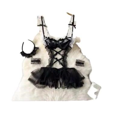 Imagem de Vestido De Noite Sem Mangas Em Renda Floral Para Mulheres, Com Tanga, 