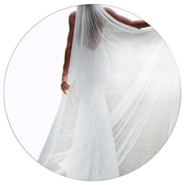 Imagem de Véu De Noiva Casamento Pérolas Mantilha Longo 5m Com Pente - - anjo da