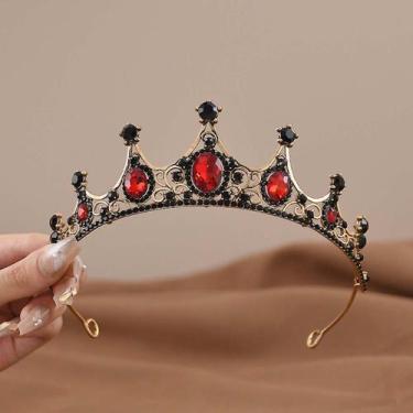 Imagem de Coroa Tiara Noiva Enfeite Casamento Strass Festas Luxo Color - - anjo 