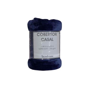 Imagem de Cobertor Super Soft 300g/m² Casal 1,80x2,20m Marinho Sonhare Sultan