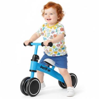 Imagem de Bicicleta De Equilíbrio Infantil Sem Pedal 4 Rodas Azul, Rosa, Vermelh