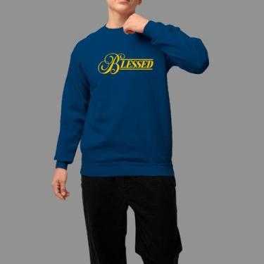 Imagem de Moletom Gola Careca Basico Masculino Casual Estiloso Inverno Blusa De 