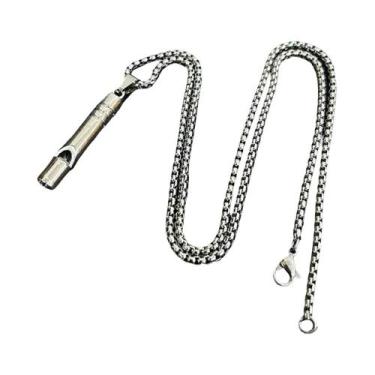 Imagem de Apito De Emergência De Titânio Portátil Com Chaveiro E Colar, EDC Sono