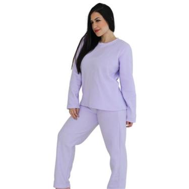 Imagem de Pijama soft adulto feminino promoção outono inverno frio - TERE, Lilás