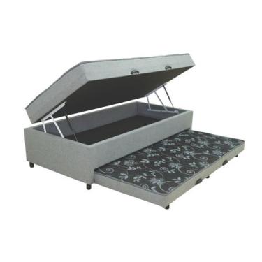 Imagem de Base Box Conjugado Solteiro - 88x188 Baú e Pistão a Gás - FJR Estofado