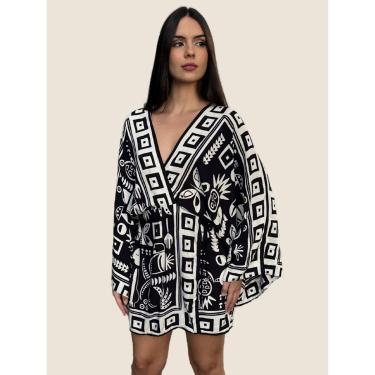 Imagem de Vestido Curto Lenço Tropicano Farm Cor:;Tamanho:P-Feminino