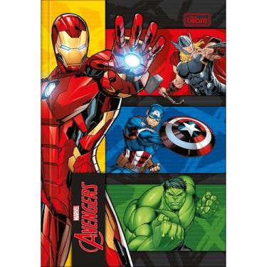 Imagem de Caderno (Pequeno) 1/4 Brochura Avengers Costurado Capa Dura 48 Folhas 